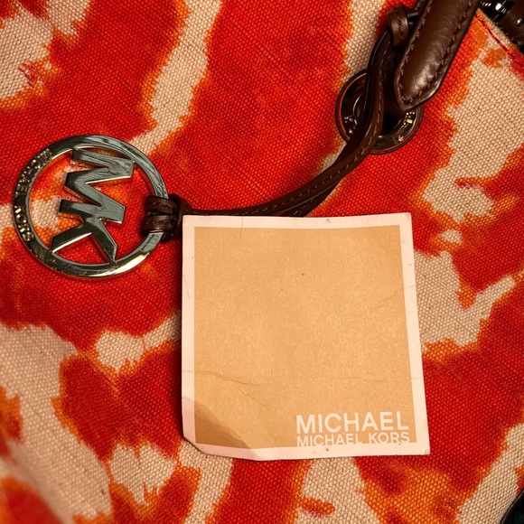 Orange Tie Dye Michael Kors Tote Bag - Picture 8 of 9